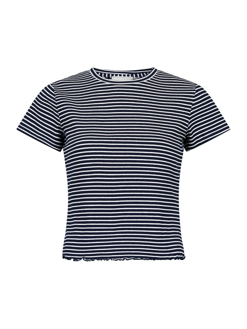 Neo Noir T-Shirt Lonnie Stripe 162882 Navy 702
