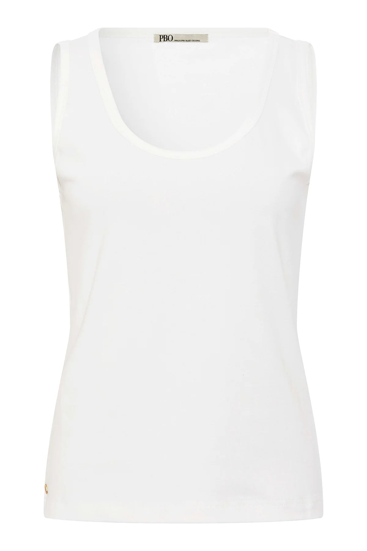 PBO Top - PBOJonmoi Bluse i Blue-Off White