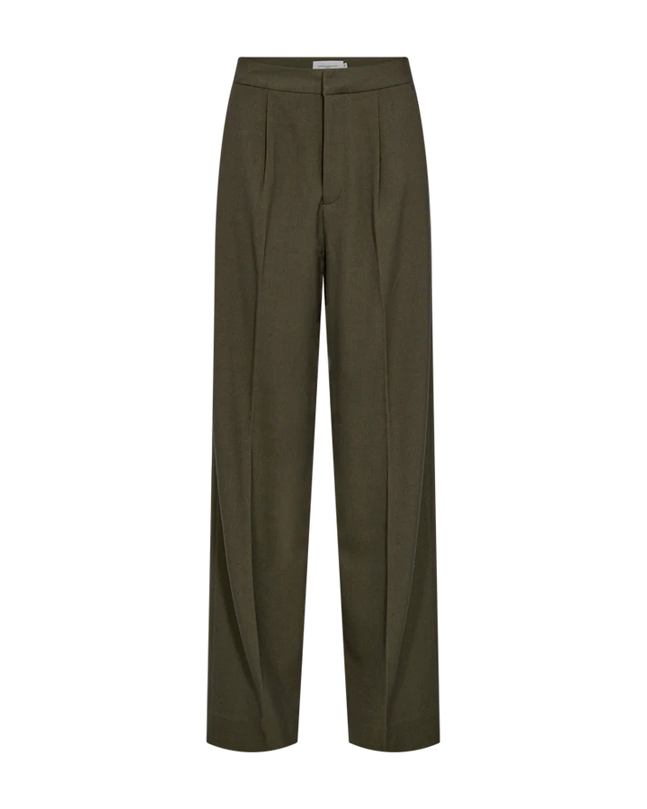 Copenhagen Muse Tailor Pants med vidde Oliven Melange 201785