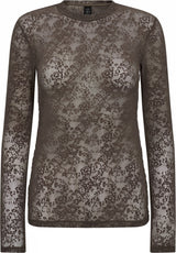 Hype The Detail Lace Blouse 3-852-14-2 Col. Brun