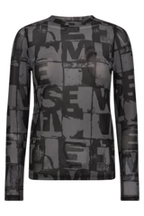Copenhagen Muse Bluse Cora 202359 Sort/Grå