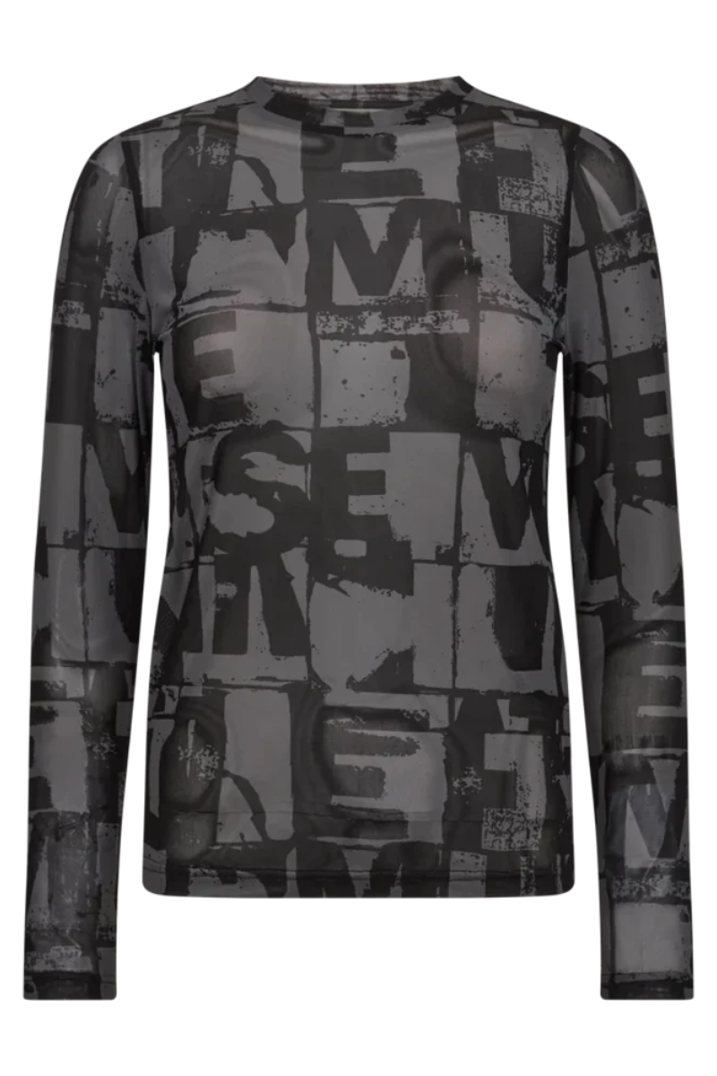 Copenhagen Muse Bluse Cora 202359 Sort/Grå