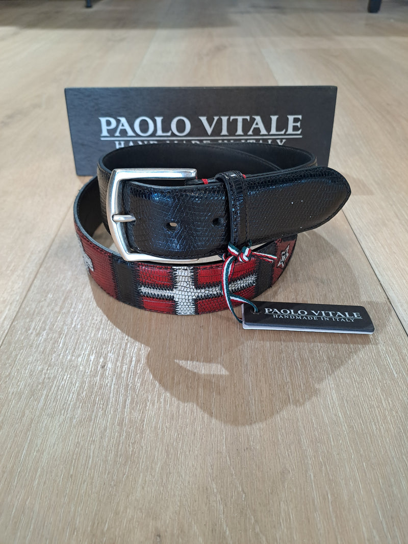 Paolo Vitale bælte "Flag" sort varan