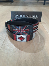 Paolo Vitale bælte "Flag" sort varan