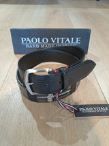Paolo Vitale bælte "FLAG" sort/grå
