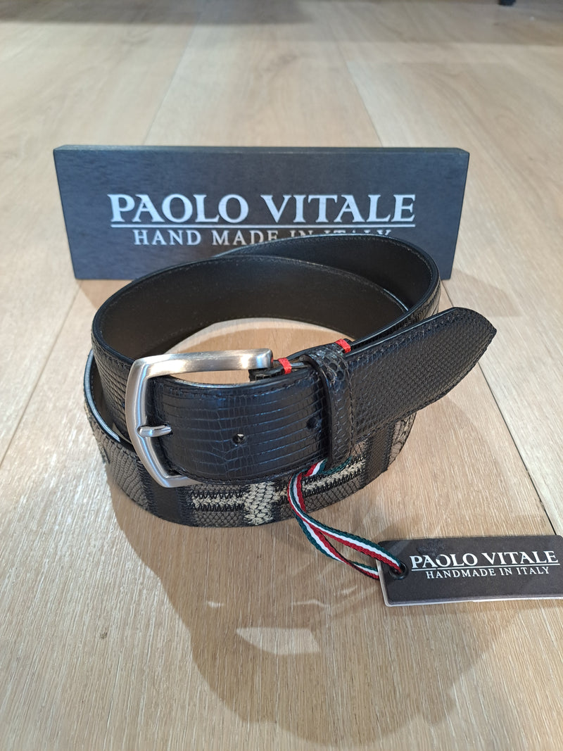 Paolo Vitale bælte "FLAG" sort/grå