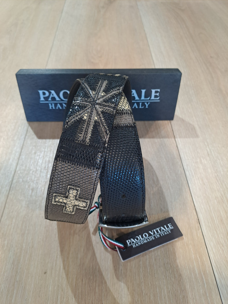 Paolo Vitale bælte "FLAG" sort/grå