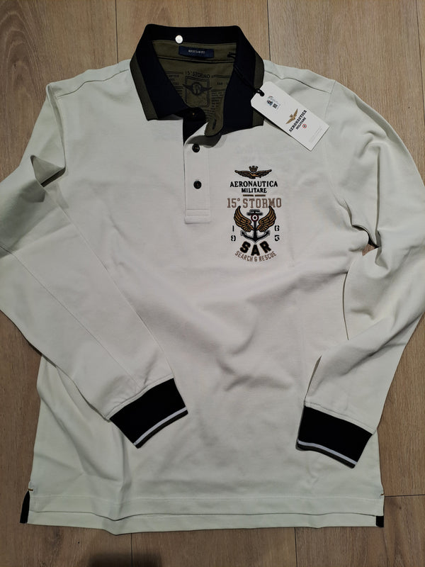 Aeronautica polo t-shirt PO1896 hvid