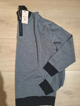 Stenstrøms strik 1/2 zip 422298-1355 grå