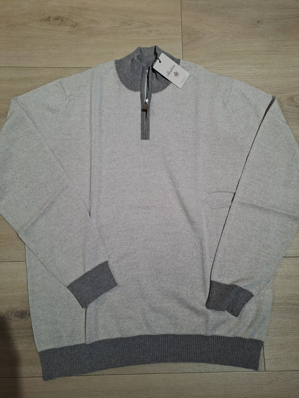Stenstrøms strik 1/2 zip, 422298-1355 sand