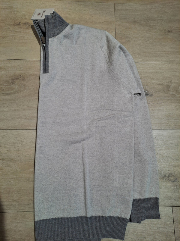 Stenstrøms strik 1/2 zip, 422298-1355 sand