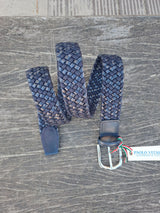 Paolo Vitale elastik/skind bælte 24E09241 navy