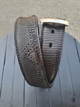 Paolo Vitale bælte 1083616  croco/pyth/varan sort