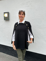 Stenstrøms cape Mary knit Poncho sort