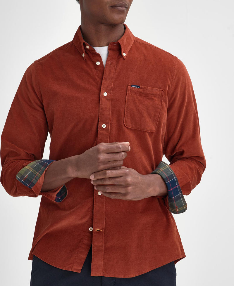 Barbour skjorte fløjl Ramsey MSH5001 orange