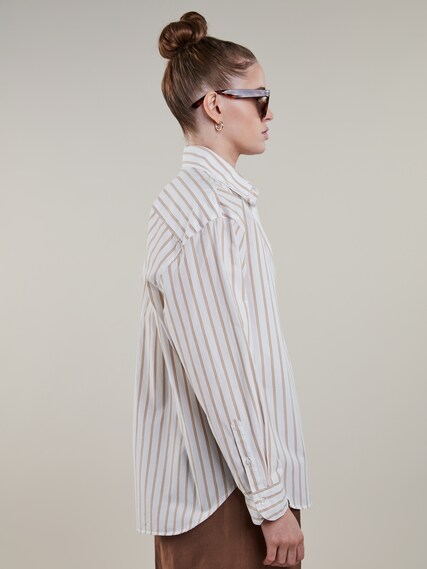 Stenstrøms Skjorte Jackie Col. 222 Beige stripe