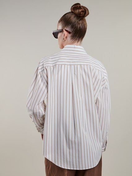 Stenstrøms Skjorte Jackie Col. 222 Beige stripe