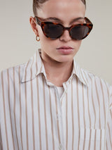 Stenstrøms Skjorte Jackie Col. 222 Beige stripe