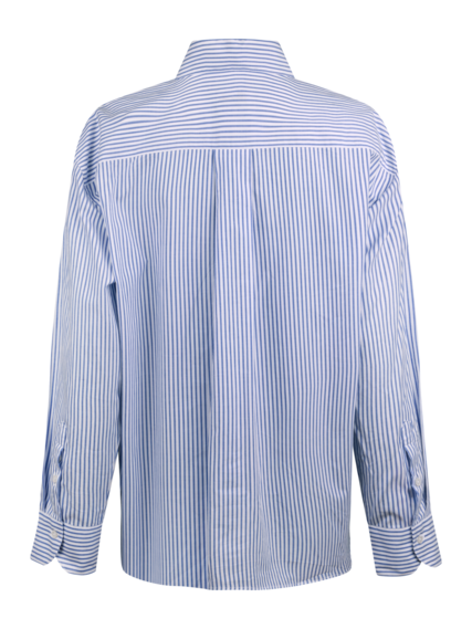 Stenstrøms Skjorte Jackie Col. 182 Navy stripe