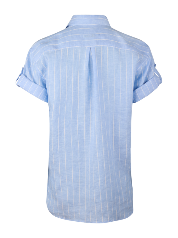 Stenstrøms hør skjorte Jenna Col. 122. Blue stripe