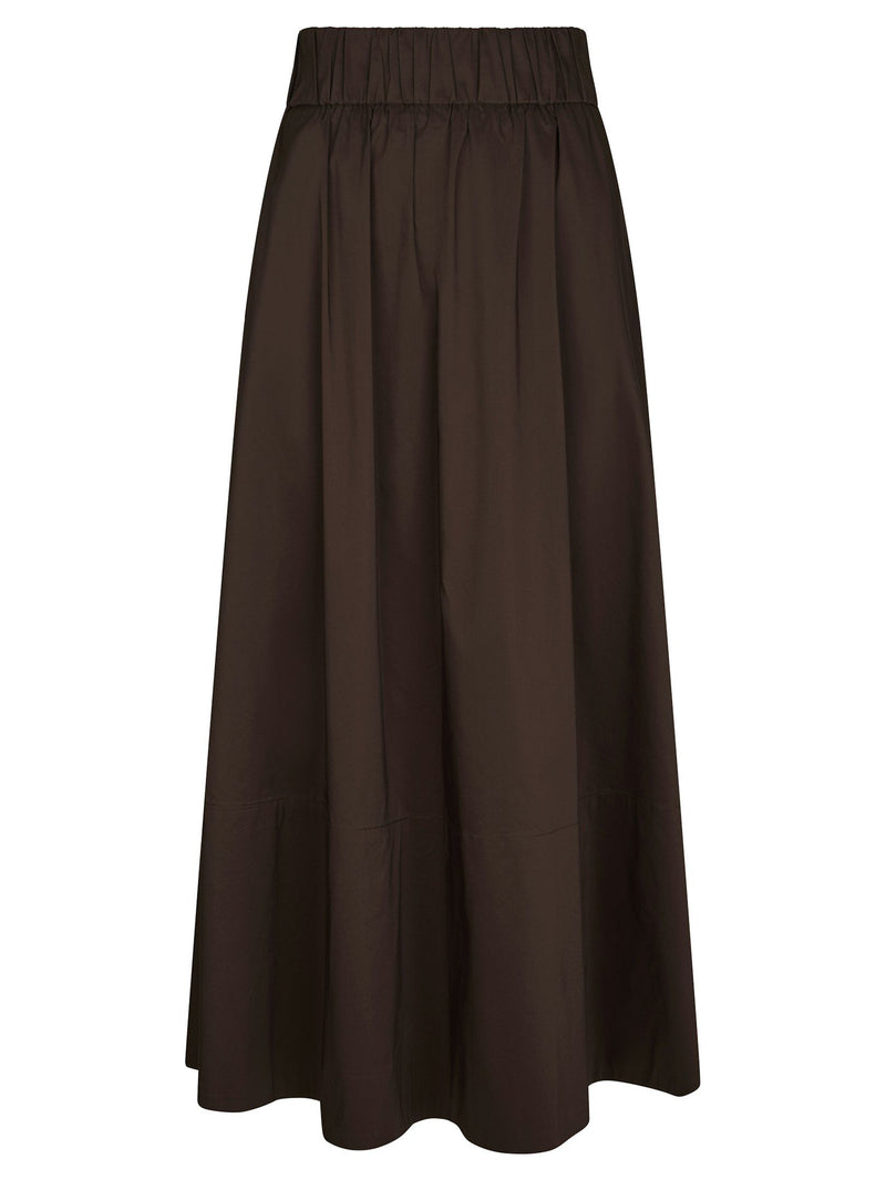 Neo Noir Yara Poplin Skirt 158280 Col. Chocolate Brown 584