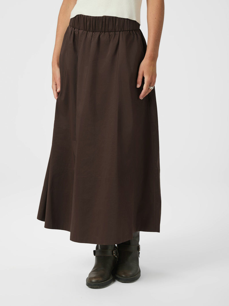 Neo Noir Yara Poplin Skirt 158280 Col. Chocolate Brown 584