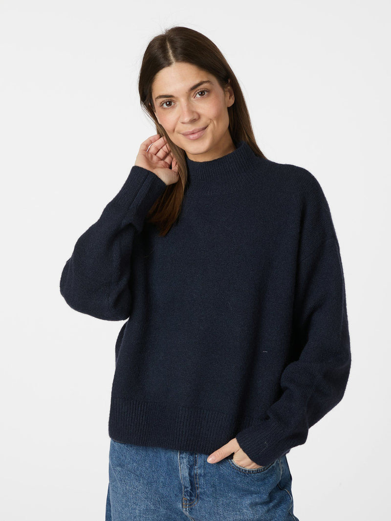 Neo Noir Paulina Knit Blouse 159703 Col. Navy