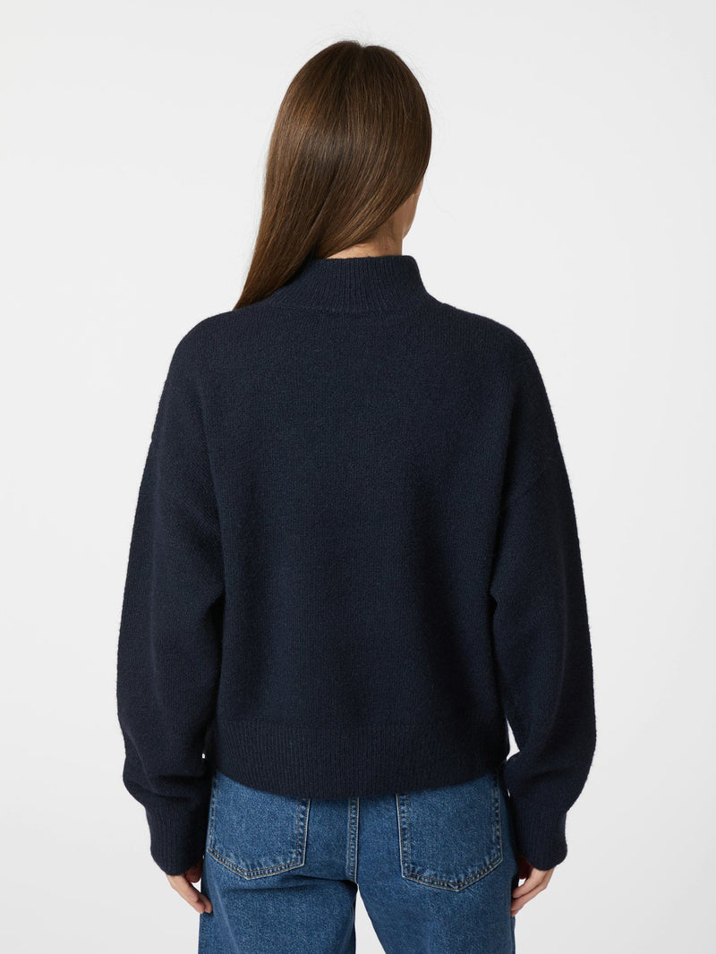 Neo Noir Paulina Knit Blouse 159703 Col. Navy