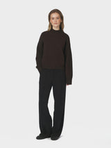 Neo Noir Paulina Knit Blouse 159703 Col.Dark brown