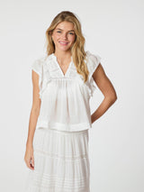 Neo Noir Jayla S Voile Top 159881 Col. White 120