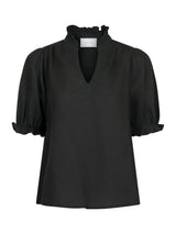 Neo Noir Odesa Linen Blouse 160264 Col. Black 100