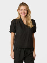 Neo Noir Odesa Linen Blouse 160264 Col. Black 100