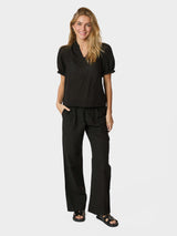 Neo Noir Odesa Linen Blouse 160264 Col. Black 100