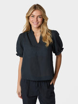 Neo Noir Odesa Linen Blouse 160264 Col. Navy 141