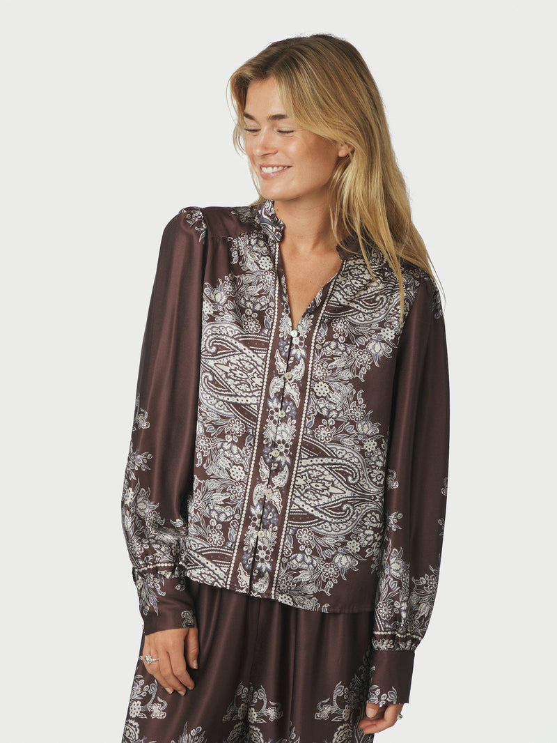 Neo Noir Massima Paisley Border Blouse Col. 676