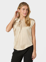 Neo Noir Fleur Drapy Satin Blouse 160990 Col.125