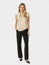 Neo Noir Fleur Drapy Satin Blouse 160990 Col.125