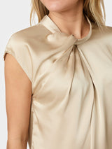 Neo Noir Fleur Drapy Satin Blouse 160990 Col.125