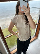 Neo Noir Fleur Drapy Satin Blouse 160990 Col.125