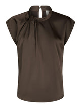 Neo Noir Fleur Drapy Satin Blouse 160990 Col.676