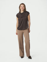 Neo Noir Fleur Drapy Satin Blouse 160990 Col.676
