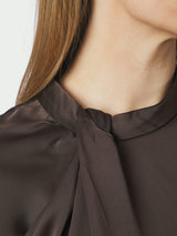 Neo Noir Fleur Drapy Satin Blouse 160990 Col.676