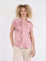 Neo Noir Fleur Drapy Satin Blouse 160990 Col.754