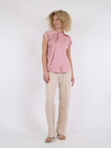 Neo Noir Fleur Drapy Satin Blouse 160990 Col.754