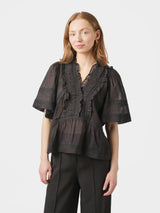 Neo Noir Evienne S Voile Top 161856 Col. Black