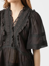 Neo Noir Evienne S Voile Top 161856 Col. Black