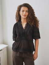 Neo Noir Evienne S Voile Top 161856 Col. Black