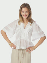 Neo Noir Evienne S Voile Top 161856 col. White