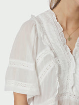 Neo Noir Evienne S Voile Top 161856 col. White