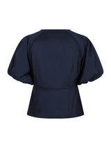 Neo Noir Irina Poplin Blouse 162219 Col. Navy